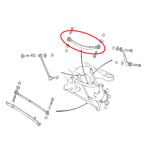 Рычаг задний Mercedes-Benz S '98-'05/ CL '99-'06 верхний продольный контрактный