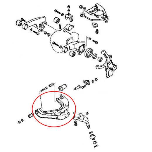 Рычаг передний Mitsubishi Pajero '90-'99 правый нижний контрактный