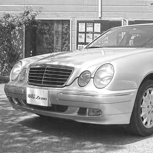 Бампер передний Mercedes-Benz E (W210/ S210) '99-'03 под омыватель фар (Китай)