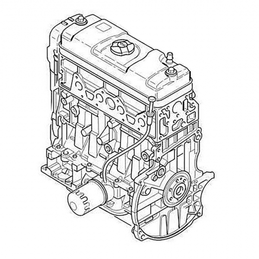 Двигатель контрактный Peugeot 1,4L KFX