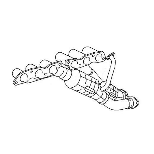 Коллектор выпускной Toyota Mark II '00-'04/ Blit '02-'07/ Verossa '01-'04/ Progres/ Brevis '01-'07/ Crown '99-'03 (1JZ-FSE) 2WD (в сборе с катализатором) Контрактный