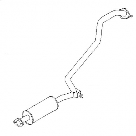 Резонатор/ средняя труба глушителя Nissan Tino '98-'03 (SR20DE, QG18DE) Контрактный