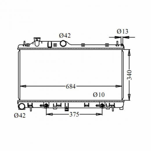 Радиатор охлаждения Subaru Legacy '03-'04 (EJ20X) контрактный в сборе
