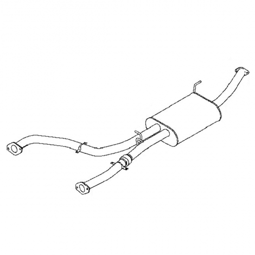 Глушитель Nissan Elgrand '97-'02 (VQ35DE) (средний) Контрактный