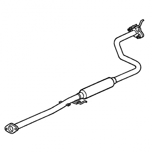 Резонатор/ средняя труба глушителя Honda Civic/ Ferio '95-'00/ Domani '97-'01/ Integra SJ '96-'01 (D13B, D15B, D16A) 2WD Контрактный