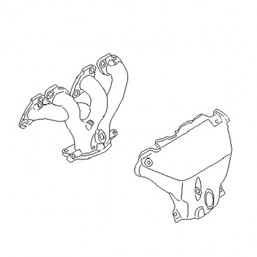 Коллектор выпускной Nissan Tino '98-'00/ Serena '99-'01/ Avenir '00-'02 (SR20DE)  Контрактный