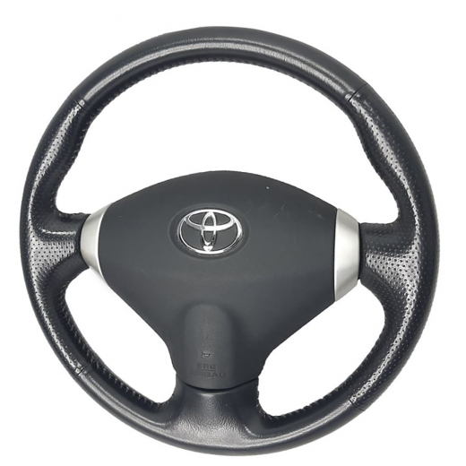 Руль Toyota Ist '02-'07 Airbag (3 луча, кожа) Контрактный