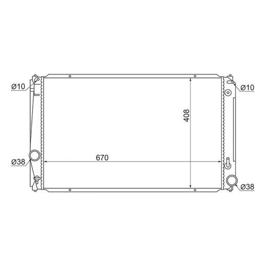 Радиатор охлаждения Toyota Vanguard '07-'13/ EStima '06-'24/ Harrier '13-'20/ Rav4 '05-'16/ Rav4 '12-'19/ Alphard '08-'15 (2AZ-FE, 2AZ-FXE, 3ZR-FAE, 3ZR-FE) CVT с охлаждением контрактный в сборе