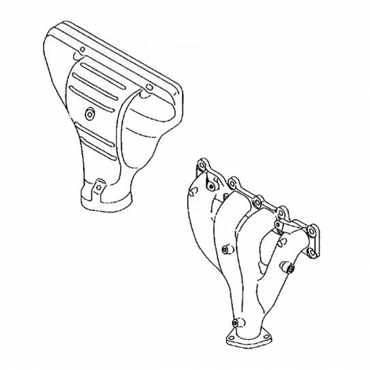 Коллектор выпускной Mazda Capella '97-'02/ Premacy '99-'05/ Ford Ixion '99-'03 (FP-DE, FS-ZE, FS-DE)  Контрактный