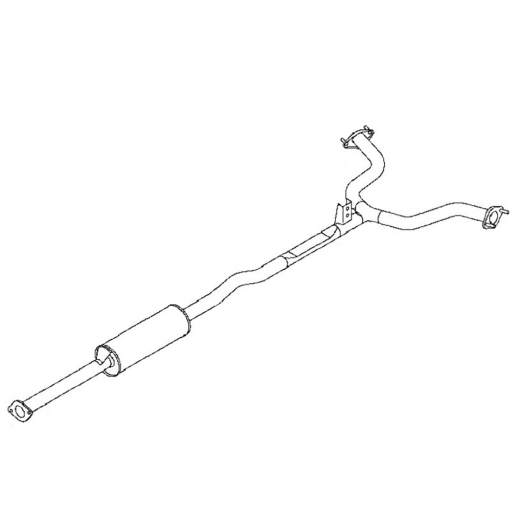 Резонатор/ средняя труба глушителя Nissan Teana '03-'08 (VQ23DE) Контрактный