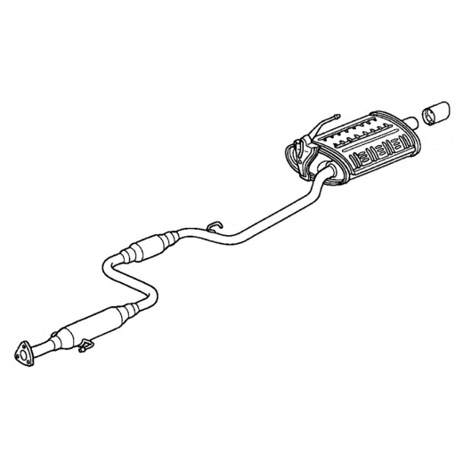 Глушитель Honda Accord Wagon '02-'08 (K24A, K20A, K20A6, K24A3) 2WD (в сборе с резонатором) Контрактный