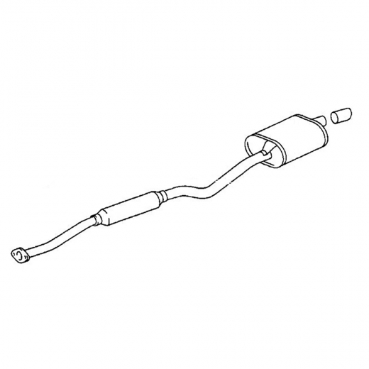 Глушитель Toyota Gaia '01-'04 (1AZ-FSE) 2WD (в сборе с резонатором) Контрактный