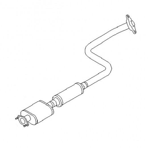 Резонатор/ средняя труба глушителя Nissan March '92-'02/ Cube '98-'02 (CGA3DE, CG13DE) 2WD Контрактный