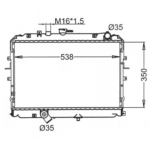 Радиатор охлаждения Nissan Vanette/ Mazda Bongo '99-'20 (F8-E) MT контрактный в сборе