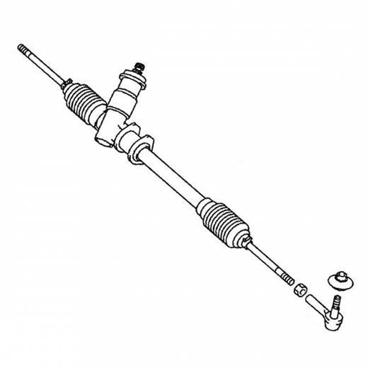 Рейка рулевая Mitsubishi Libero '92-'02 (без ГУР/ сухая) контрактная правый руль 2WD
