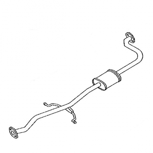 Резонатор/ средняя труба глушителя Mazda Demio '00-'02 (B3-E) Контрактный