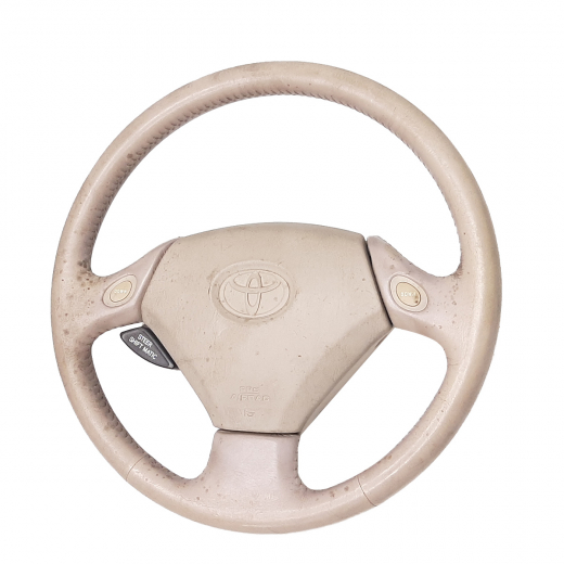 Руль Toyota Vista/ Ardeo '98-'03 с Airbag (3 луча, кожа, кнопки кпп) Контрактный