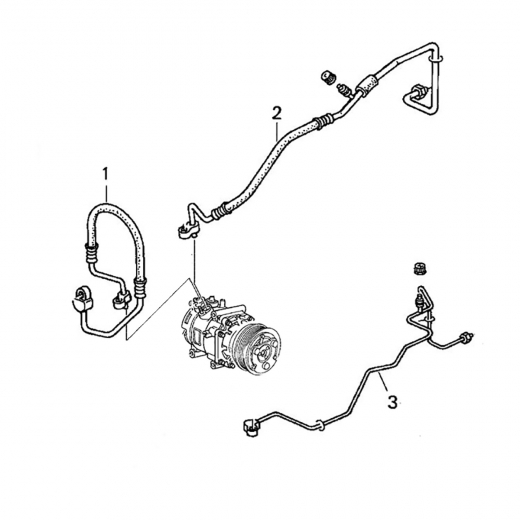 Трубки/ шланги кондиционера (комплект) Honda Accord/ Torneo '97-'02/ Isuzu Aska '97-'02 (H22A, F20B VTEC, F18B VTEC, H23A VTEC, F23A) Контрактный
