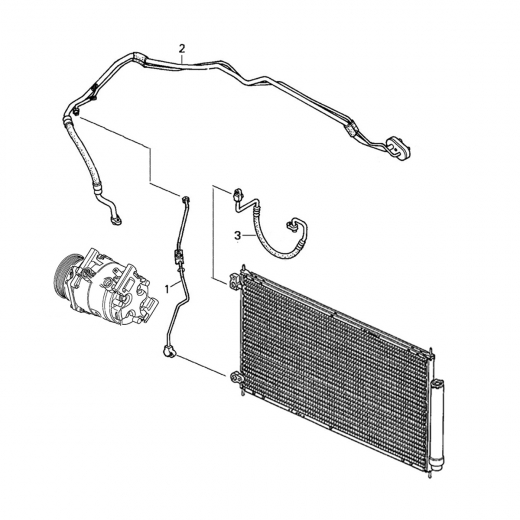 Трубки/ шланги кондиционера (комплект) Honda Accord '02-'08 (K20A, K24A) Контрактный