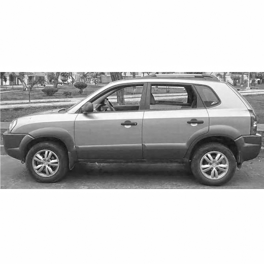 Стекло боковое в кузов Hyundai Tucson '04-'10 заднее левое контрактное