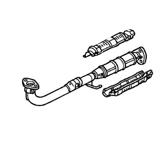 Труба приемная (штаны) Honda Stream '00-'06/ Edix '04-'09 (D17A) 2WD (в сборе с катализатором) Контрактная