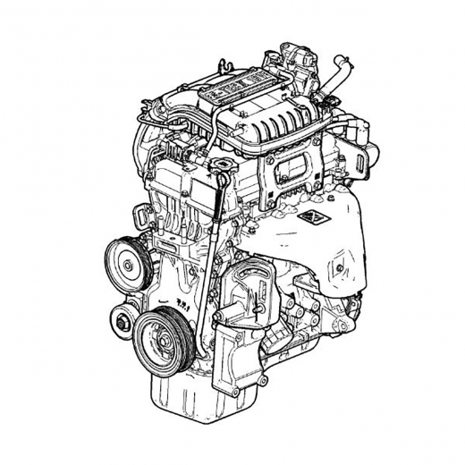 Двигатель контрактный Chevrolet/ Ravon 1,2L B12D2