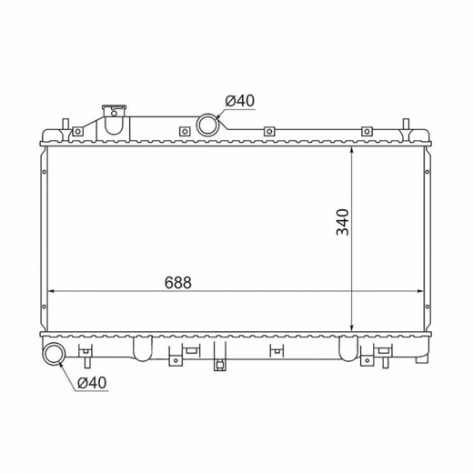 Радиатор охлаждения Subaru Impreza '07-'14 (EL154) MT контрактный в сборе