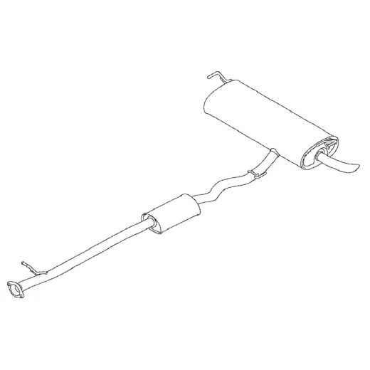 Глушитель Nissan Qashqai '06-'13/ Dualis '07-'14 (MR20DE) 4WD (в сборе с резонатором) Контрактный