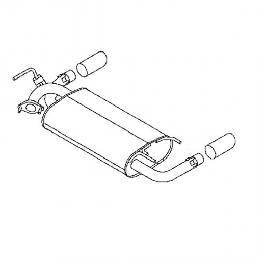 Глушитель Nissan Murano '02-'08 (VQ35DE, QR25DE)  Контрактный