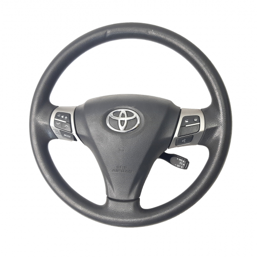 Руль Toyota Camry '06-'11 Airbag с пиропатроном (кожа, кнопки аудио, круиз, 3 луча) Контрактный