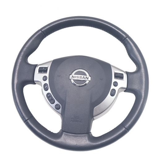 Руль Nissan Qashqai '06-'13/ Dualis '07-'14 Airbag с пиропатроном (кожа, кнопки) Контрактный