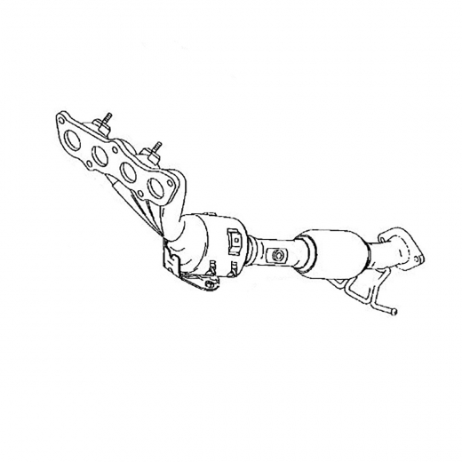 Коллектор выпускной Mazda 3 '09-'13/ Axela '09-'13 (Z6-VE) 2WD (в сборе с катализатором) контрактный