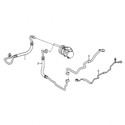Трубки/ шланги кондиционера (комплект) Toyota Celica/ Curren '93-'99  ED/ Exiv '93-'98 (3S-FE, 4S-FE) Контрактный
