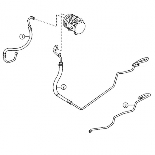 Трубки/ шланги кондиционера (комплект) Toyota Corona Premio '96-'01/ Caldina '96-'97/ Carina '96-'01 (3S-FE, 3S-FSE, 3S-GE) Контрактный