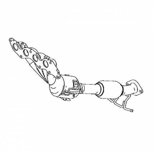 Коллектор выпускной Mazda Axela '03-'09/ Premacy '05-'10 (LF-VE, L3-VE, LF-DE, LF-VD) 2WD (в сборе с катализатором) контрактный