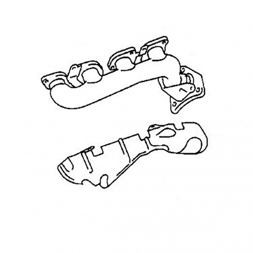 Коллектор выпускной Toyota Celsior '00-'06/ Soarer '01-'10/ Crown Majesta '04-'09/ Lexus GS '97-'05/ GS '05-'11/ LS '00-'06 (3UZ-FE) 2WD левый  контрактный