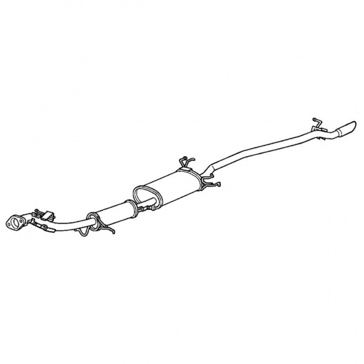Глушитель Honda Stepwgn '01-'05 (K20A) 2WD (в сборе с резонатором) контрактный