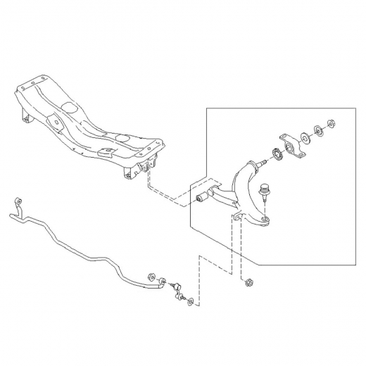 Рычаг передний Subaru Impreza '02-'07 левый нижний железный 4WD контрактный