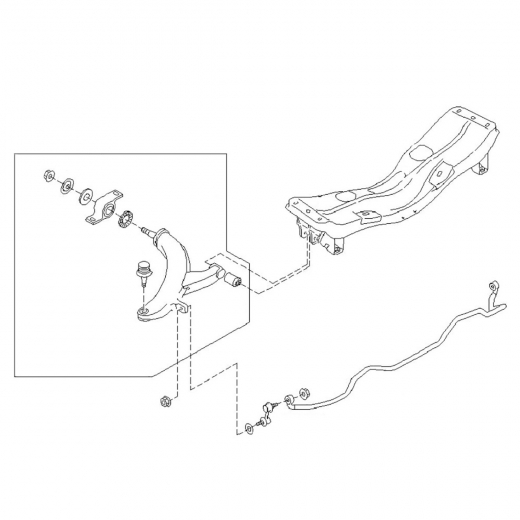 Рычаг передний Subaru Impreza '02-'07 правый нижний железный 4WD контрактный
