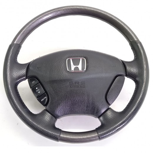 Руль Honda Odyssey '99-'03 Без airbag (4 луча, кожа, под дерево) Контрактный
