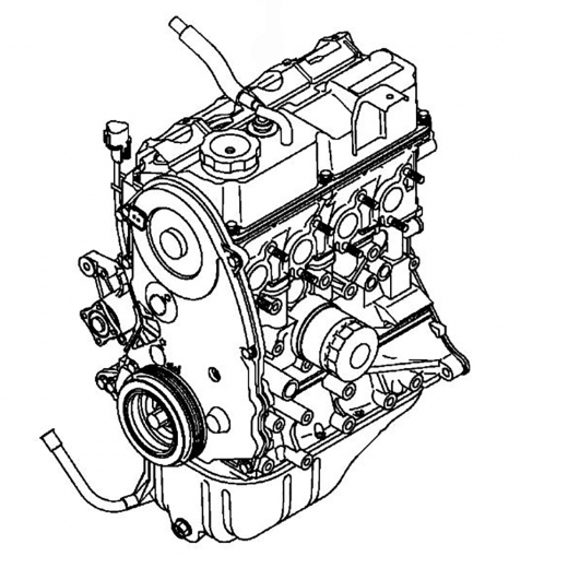Двигатель контрактный Mitsubishi 0,7L 4A30-T SOHC 16V