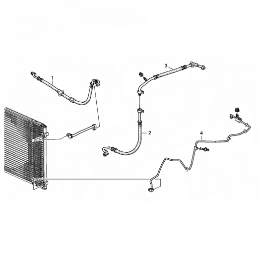Трубки/ шланги кондиционера (комплект) Honda Stream '00-'06 (K20A) Контрактный