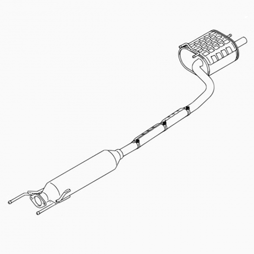 Глушитель Suzuki Aerio '01-'07/ Liana '04-'07 (M15A, M16A) 2WD  контрактный
