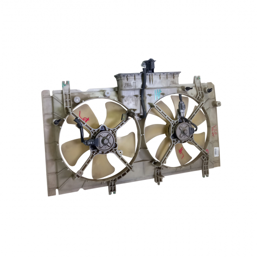 Вентилятор радиатора Mazda 6/ Atenza '02-'05 (LF-DE)  Mazda6/ Atenza '04-'05 (L3-VE) цельный 2 вентилятора контрактный