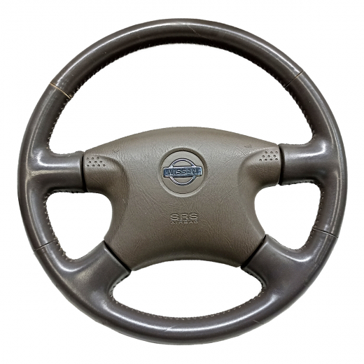 Руль Nissan Bluebird Sylphy '00-'03/ Pulsar '00-'03/ Sunny '98-'02 Airbag (4 луча, кожа) Контрактный