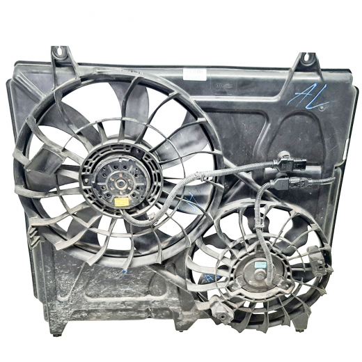 Вентилятор радиатора Kia Sorento '02-'09 (G6CU) цельный 2 вентилятора контрактный