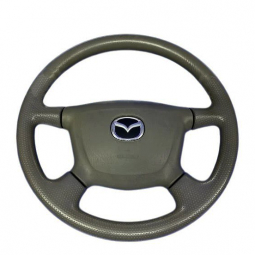 Руль Mazda Demio '99-'02/ Familia '98-'04/ Premacy '99-'05/ 323/ Astina/ Protege '98-'04/ Ford Laser Lidea '98-'01/ Festiva Miniwagon '99-'02/ Ixion '99-'03 Airbag (4 луча, кожа) Контрактный 
