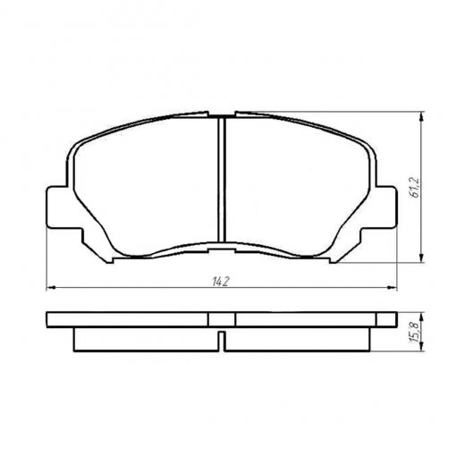 Колодки тормозные передние CTR GK1354 дисковые