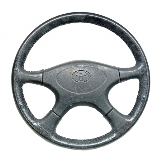 Руль Toyota Corona '92-'96/ Caldina '92-'02/ Carina '92-'96/ Carina E '92-'97 Без airbag (4 луча, кожа) Контрактный