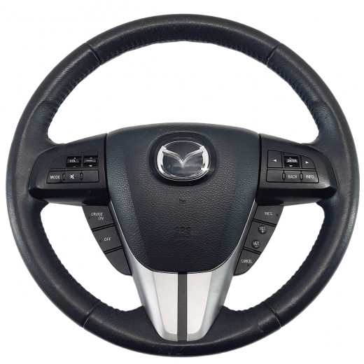 Руль Mazda CX-7 '09-'12 Airbag (3 луча, кожа, кнопки) Контрактный 